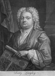 Batty Langley, Druck von J. Carwitham, 1741 (Mezzotinto)